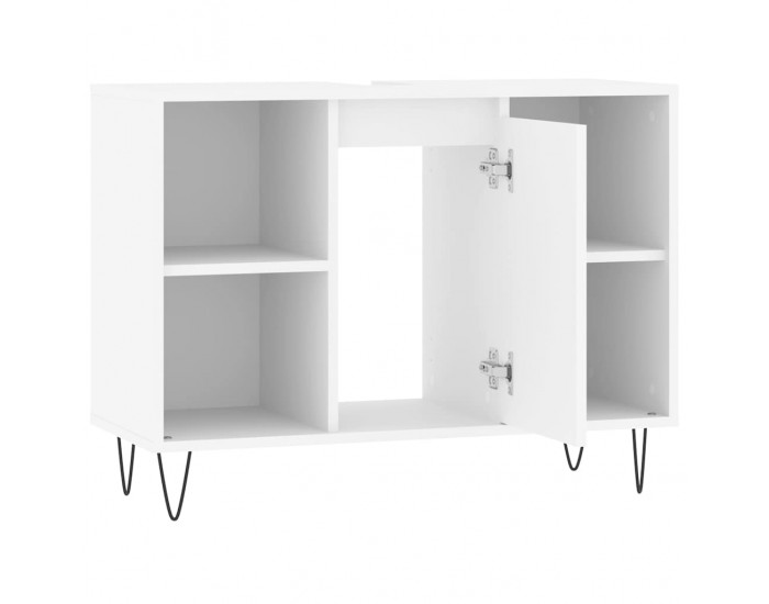 Sonata H Шкаф за баня, бял, 80x33x60 см, инженерно дърво