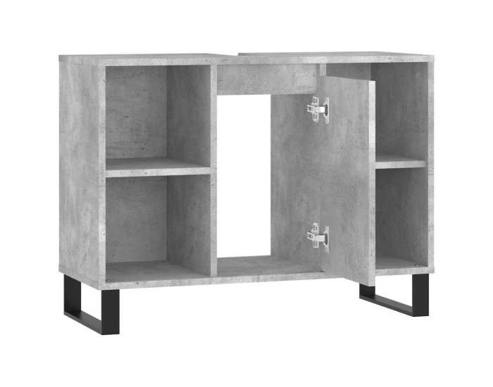 Sonata H Шкаф за баня, бетонно сив, 80x33x60 см, инженерно дърво