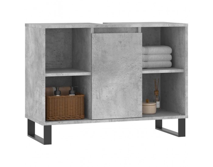 Sonata H Шкаф за баня, бетонно сив, 80x33x60 см, инженерно дърво