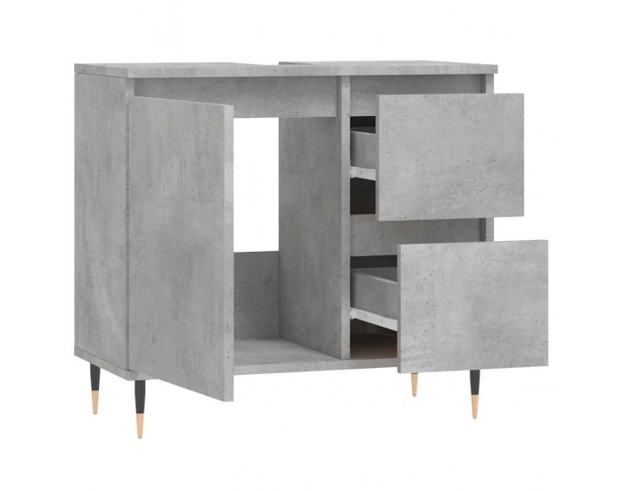 Sonata H Шкаф за баня, бетонно сив, 65x33x60 см, инженерно дърво