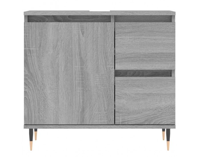 Sonata H Шкаф за баня, сив сонома, 65x33x60 см, инженерно дърво