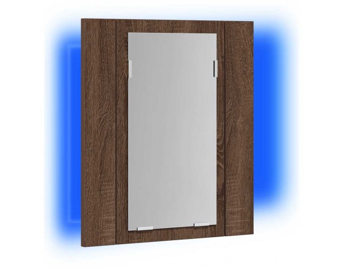 Sonata H LED шкаф за баня огледало кафяв дъб 40x12x45 см инженерно дърво