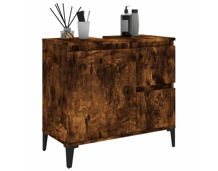 Sonata H Шкаф за баня, опушен дъб, 65x33x60 см, инженерно дърво