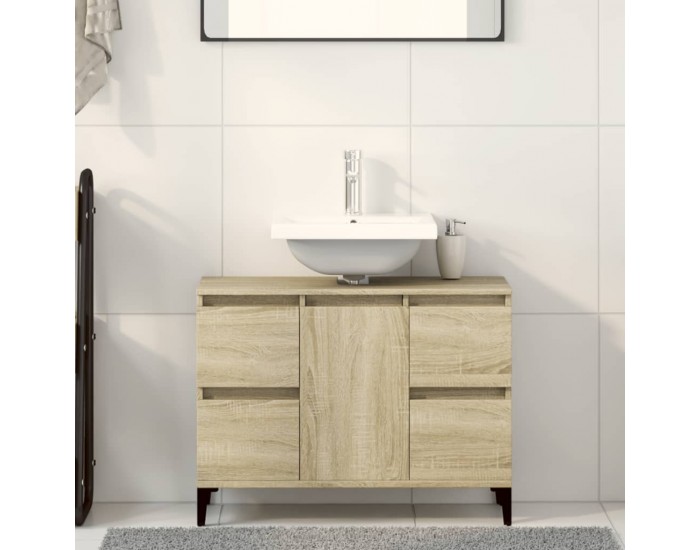 Sonata H Шкаф за мивка, дъб сонома, 80x33x60 см, инженерно дърво