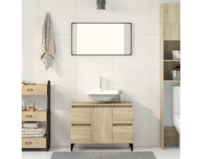 Sonata H Шкаф за мивка, дъб сонома, 80x33x60 см, инженерно дърво