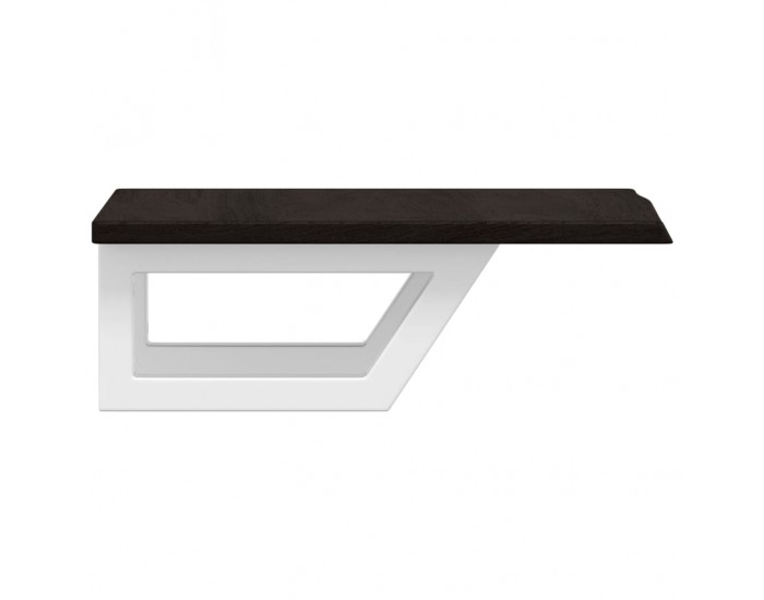 Sonata H Стенен рафт за мивка, стомана и масивно дърво дъб