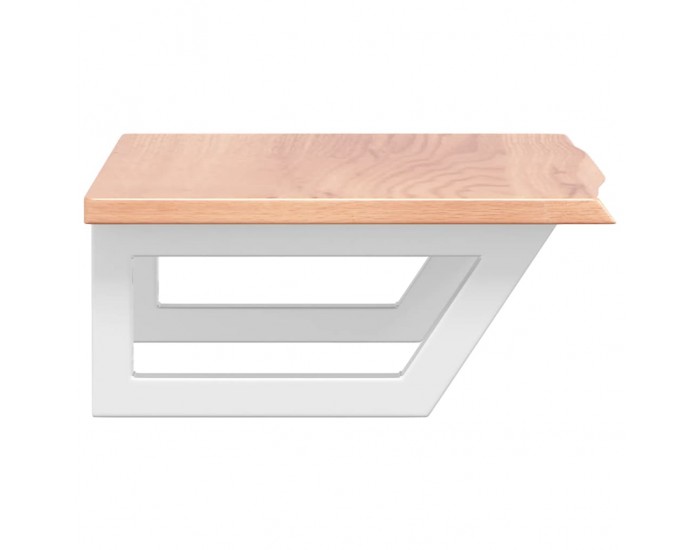 Sonata H Стенен рафт за мивка, стомана и масивно дърво дъб