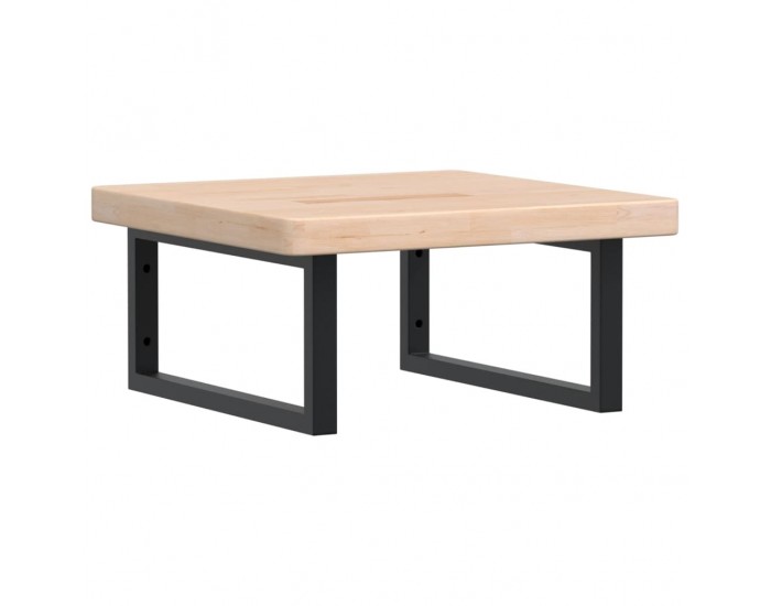 Sonata H Стенен рафт за мивка, стомана и масивно дърво дъб