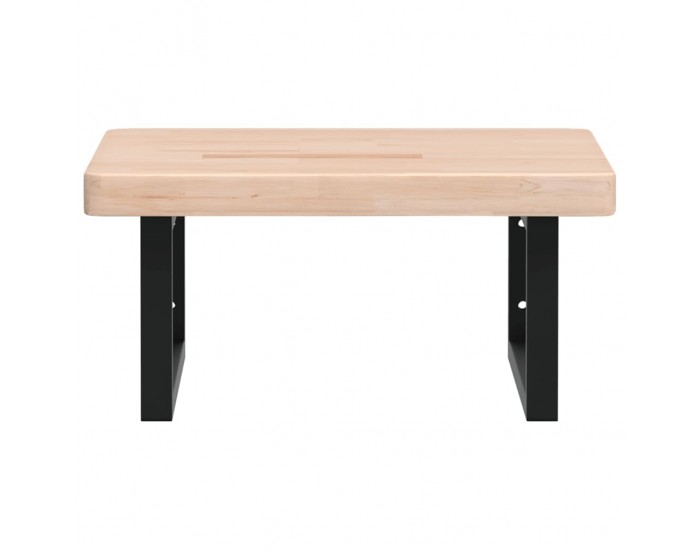 Sonata H Стенен рафт за мивка, стомана и масивно дърво дъб