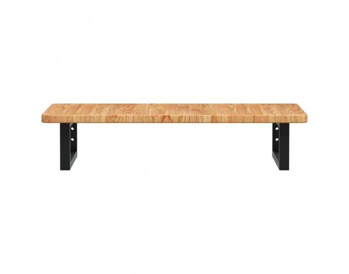 Sonata H Стенен рафт за мивка, стомана и масивно дърво дъб