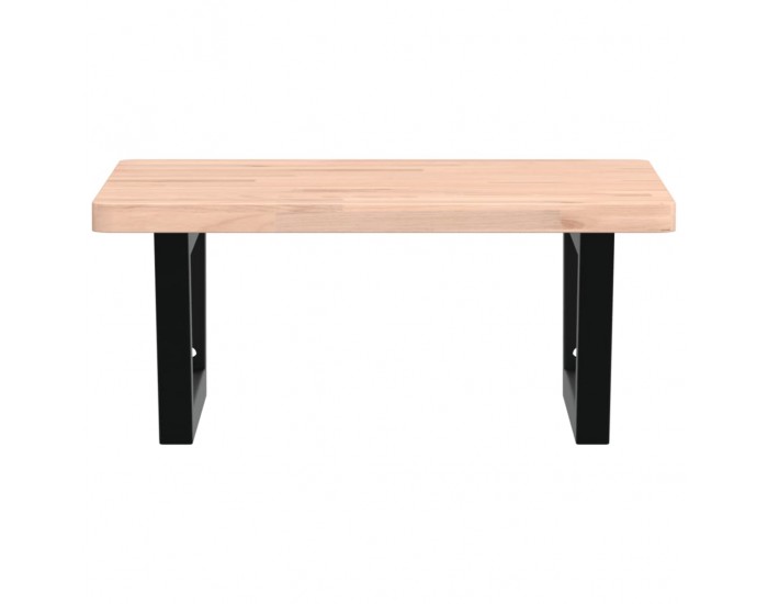 Sonata H Стенен рафт за мивка, стомана и масивно дърво бук