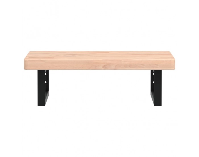 Sonata H Стенен рафт за мивка, стомана и масивно дърво бук