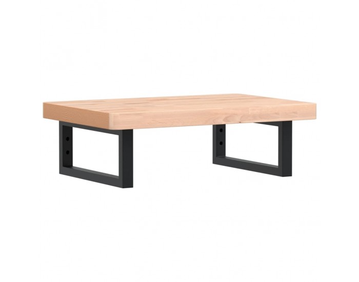 Sonata H Стенен рафт за мивка, стомана и масивно дърво бук