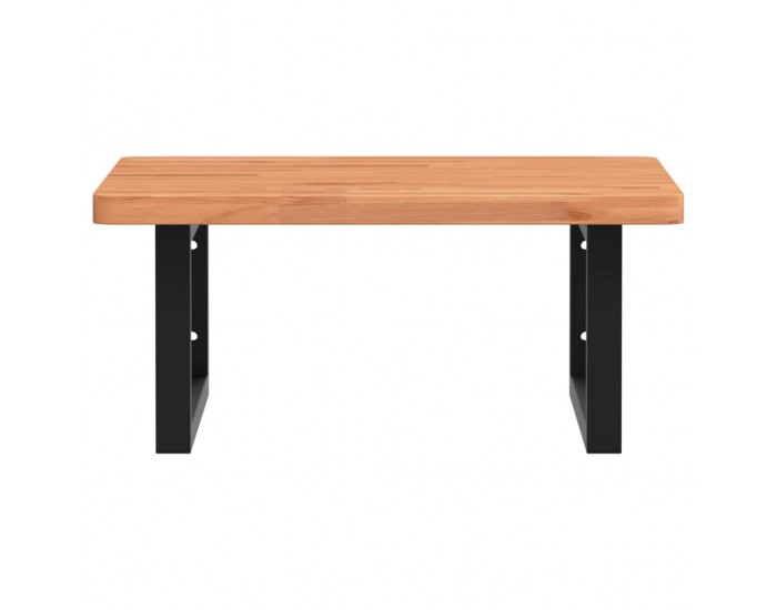 Sonata H Стенен рафт за мивка, стомана и масивно дърво бук