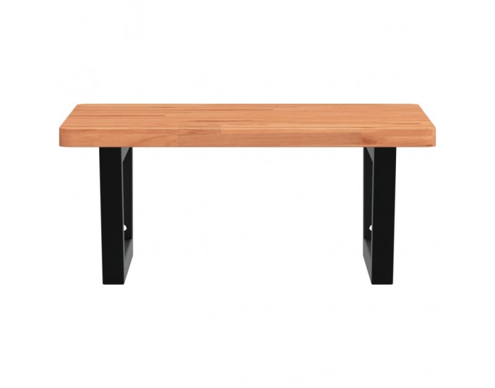 Sonata H Стенен рафт за мивка, стомана и масивно дърво бук