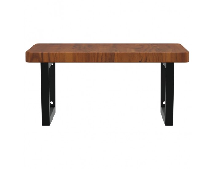 Sonata H Стенен рафт за мивка, стомана и масивно дърво дъб