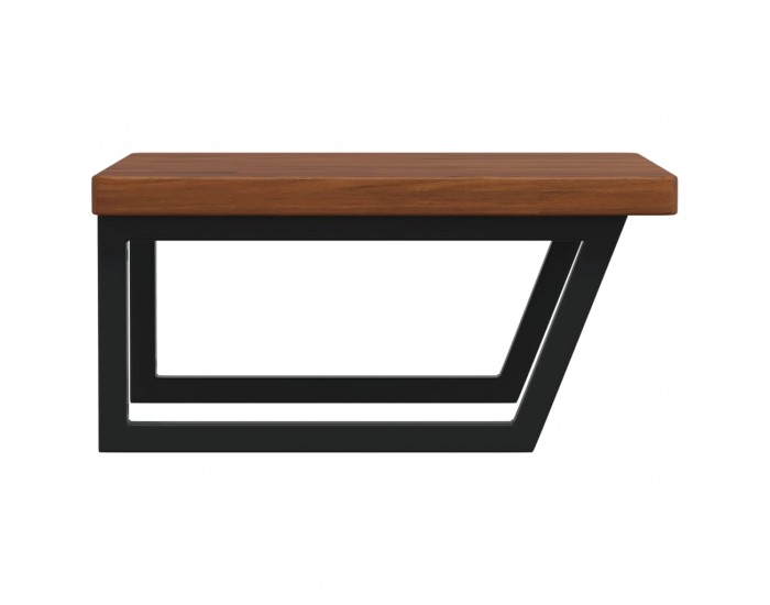 Sonata H Стенен рафт за мивка, стомана и масивно дърво дъб