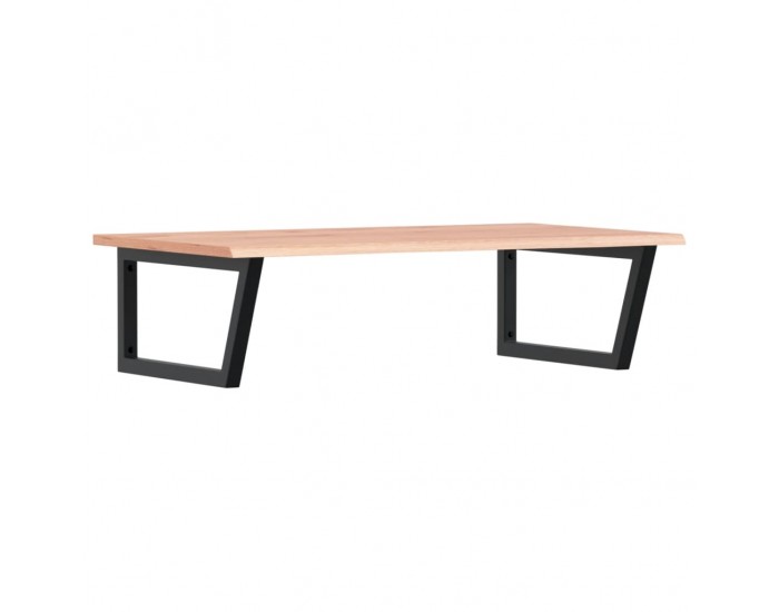 Sonata H Стенен рафт за мивка, стомана и масивно дърво дъб