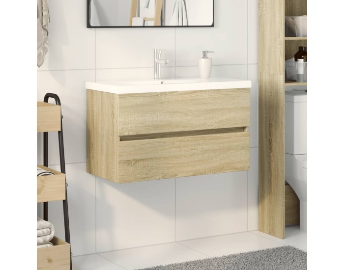 Sonata H Комплект мебели за баня от 2 части, керамика и инженерно дърво