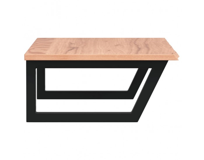 Sonata H Стенен рафт за мивка, стомана и масивно дърво дъб