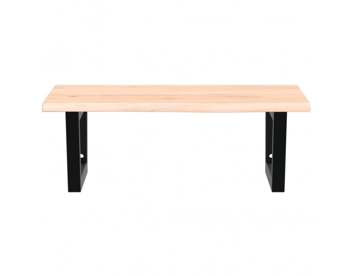 Sonata H Стенен рафт за мивка, стомана и масивно дърво дъб