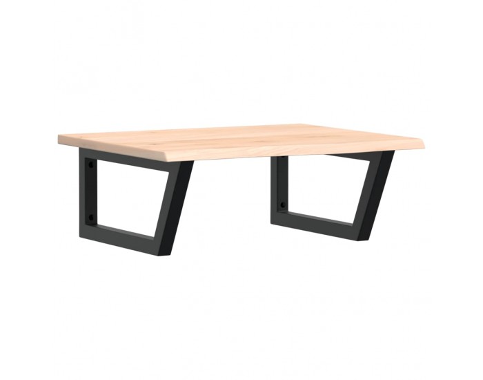 Sonata H Стенен рафт за мивка, стомана и масивно дърво дъб