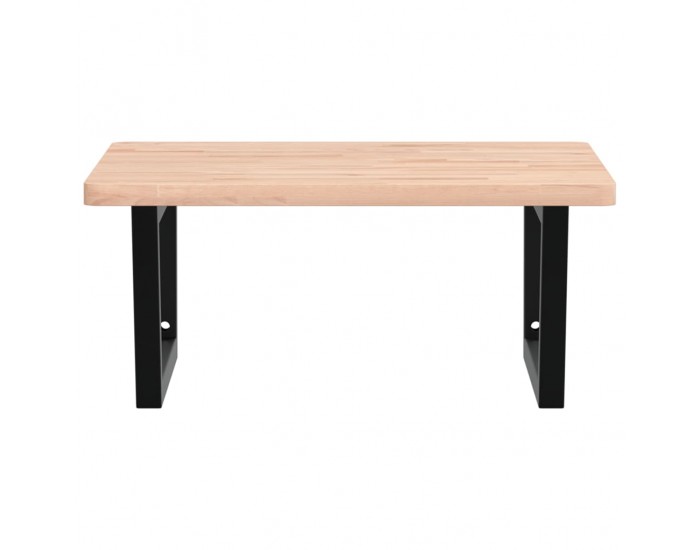 Sonata H Стенен рафт за мивка, стомана и масивно дърво бук