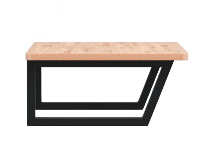 Sonata H Стенен рафт за мивка, стомана и масивно дърво бук