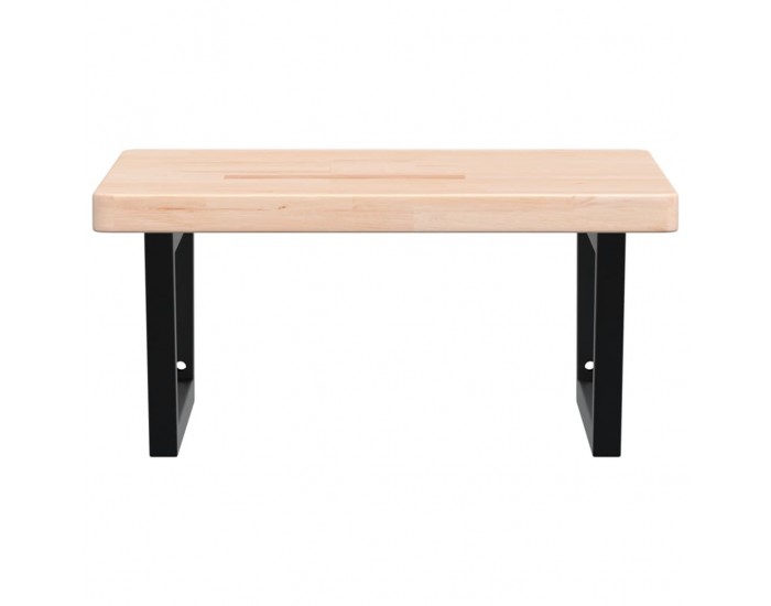 Sonata H Стенен рафт за мивка, стомана и масивно дърво дъб