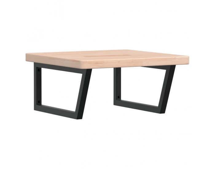 Sonata H Стенен рафт за мивка, стомана и масивно дърво дъб