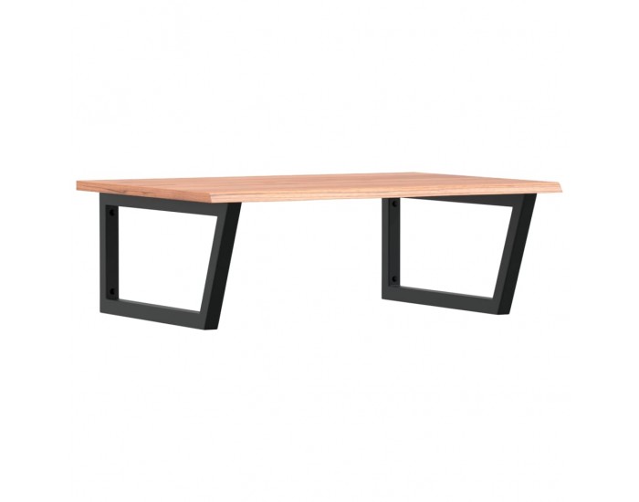 Sonata H Стенен рафт за мивка, стомана и масивно дърво дъб