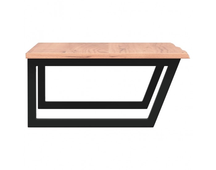 Sonata H Стенен рафт за мивка, стомана и масивно дърво дъб