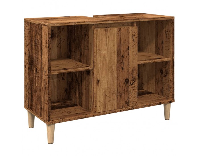 Sonata H Шкаф за баня, старо дърво, 80x33x60 см, инженерно дърво