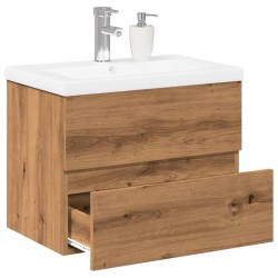 Sonata H Шкаф за мивка с вграден басейн Дъб артизан - Шкафове за баня