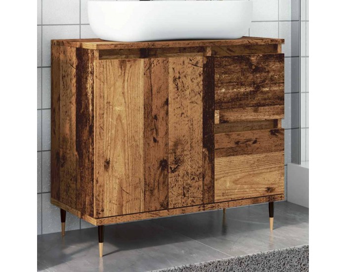 Sonata H Шкаф за баня, старо дърво, 65x33x60 см, инженерно дърво