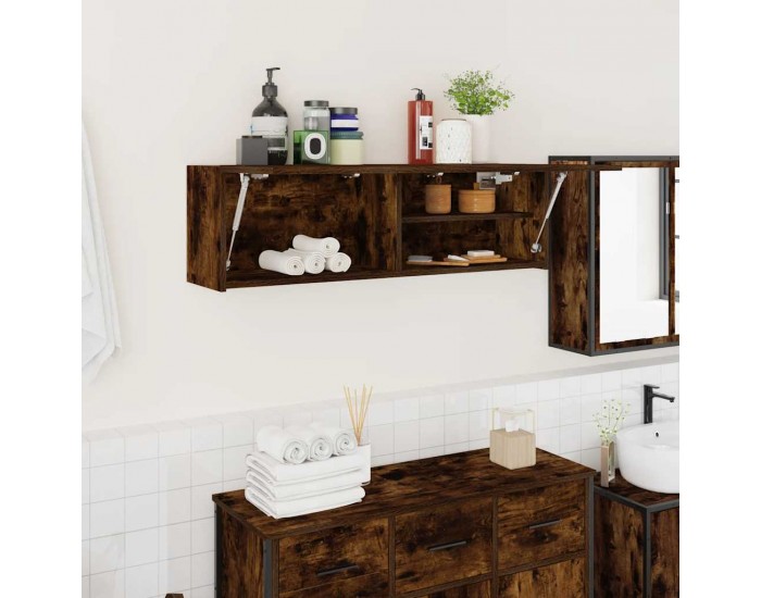 Sonata H Стенен шкаф за баня, опушен дъб, 100x25x30 см, инженерно дърво