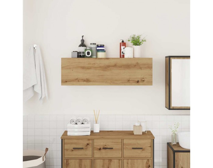 Sonata H Стенен шкаф за баня, дъб артизан, 100x25x30 см, инженерно дърво