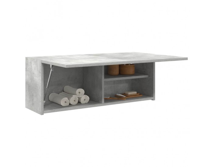 Sonata H Стенен шкаф за баня, бетонно сив, 80x25x30 см, инженерно дърво