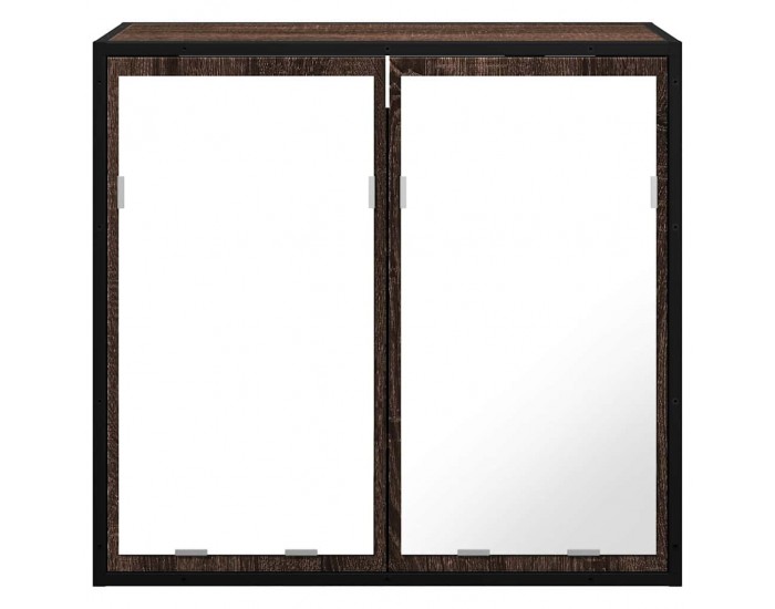 Sonata H Огледален шкаф за баня Кафяв дъб 65x20x60cm Инженерна дървесина