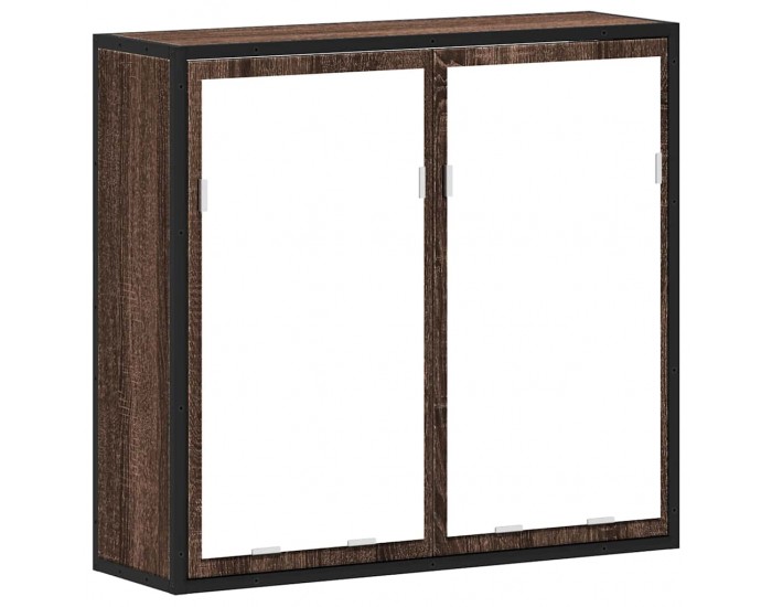 Sonata H Огледален шкаф за баня Кафяв дъб 65x20x60cm Инженерна дървесина