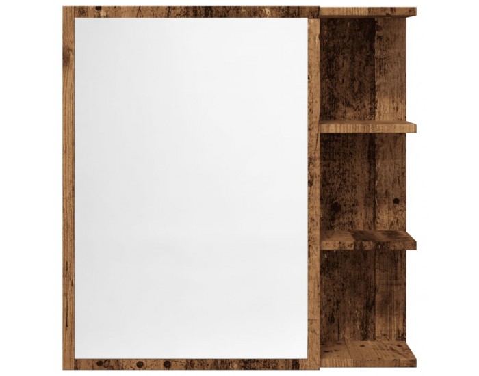 Sonata H Огледален шкаф за баня от старо дърво 62,5x20,5x64 cm