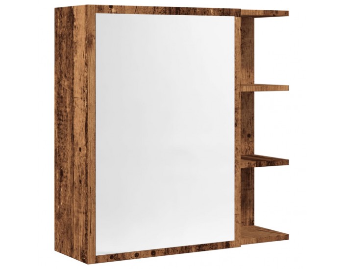 Sonata H Огледален шкаф за баня от старо дърво 62,5x20,5x64 cm