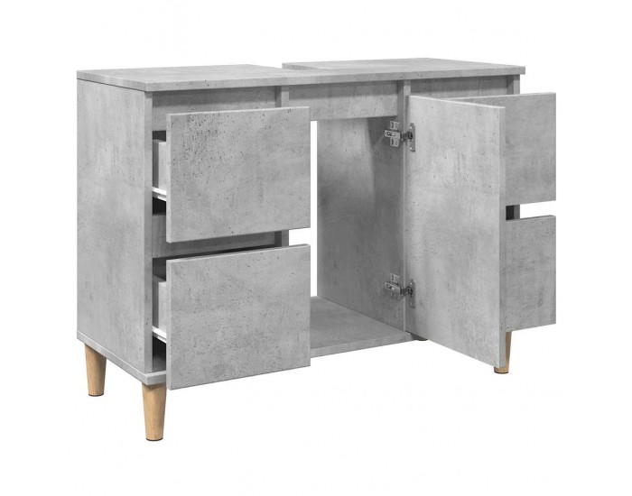 Sonata H Шкаф за мивка, бетонно сиво, 80x33x60 см, инженерно дърво