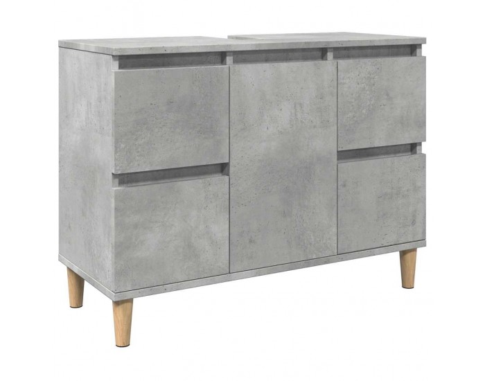 Sonata H Шкаф за мивка, бетонно сиво, 80x33x60 см, инженерно дърво