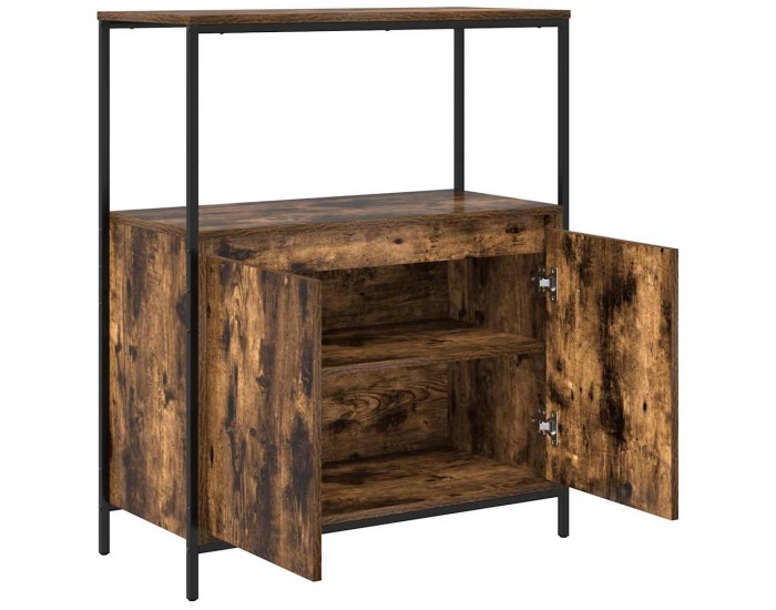 Sonata H Шкаф за баня с рафтове опушен дъб 76,5x35x95 cm