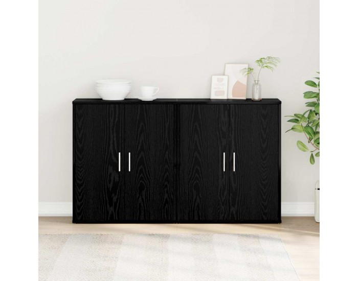 Sonata H Висок шкаф 2 pcs Черен дъб 60 x 31 x 70 см Инженерно дърво