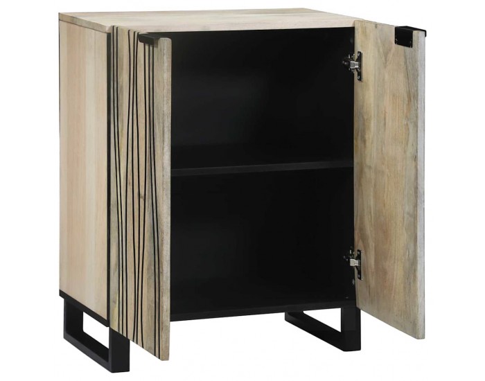 Sonata H Служебен шкаф Бяло 60 x 33.5 x 75 см Масивна дървесина от манго