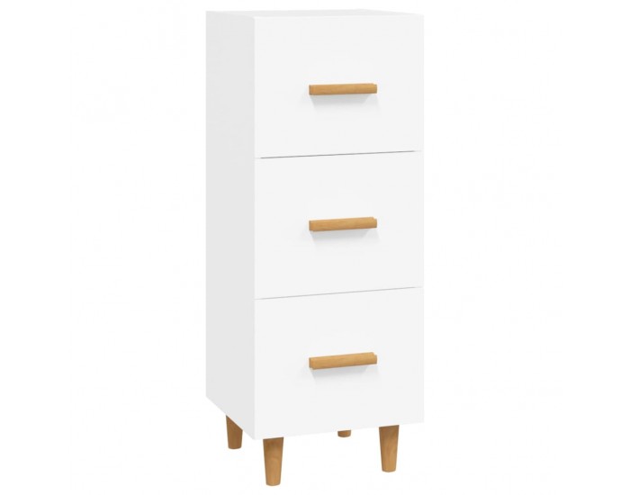 Sonata H Сайдборд, бял, 34,5x34x90 см, инженерно дърво