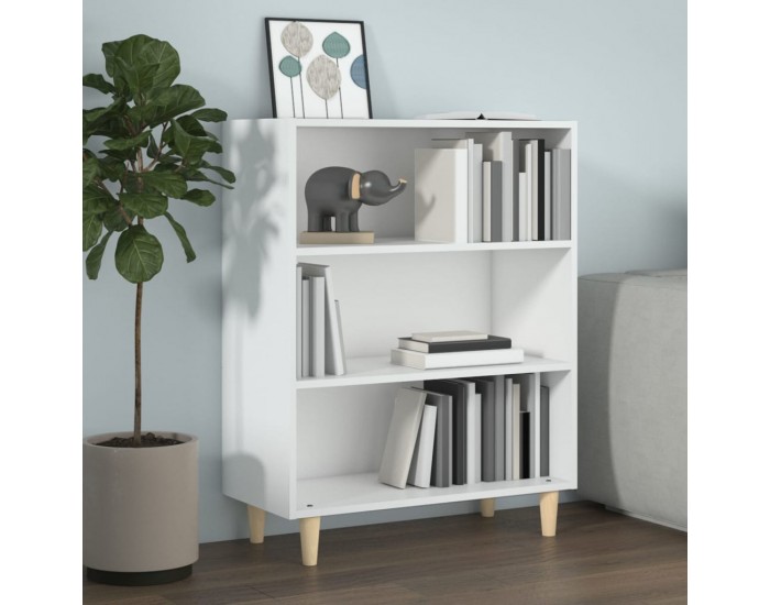 Sonata H Сайдборд, бял, 69,5x32,5x90 см, инженерно дърво