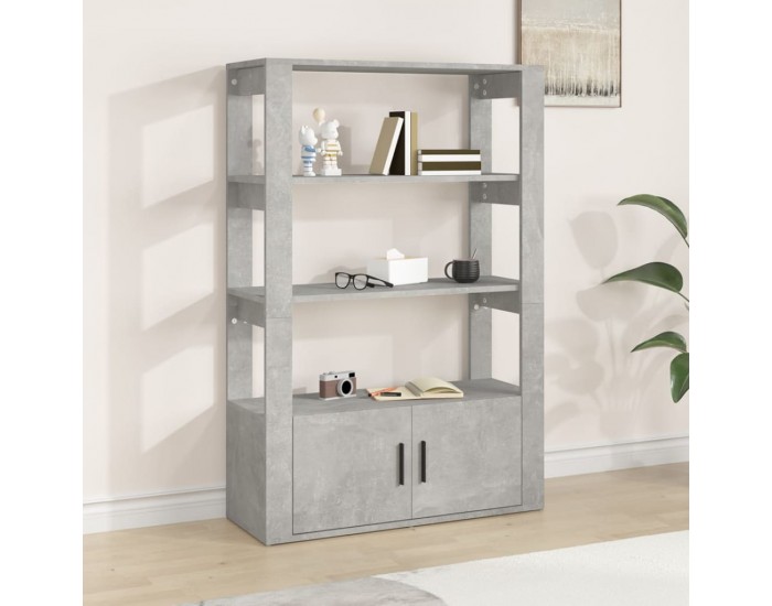 Sonata H Сайдборд, бетонно сив, 80x30x119,5 см, инженерно дърво